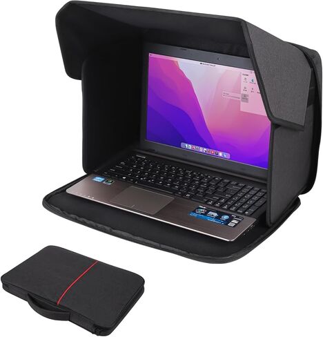 Laptop Sun Shade,Laptop Sun Glare Shield Privacy Cover for Working Outside, Laptop Sun Hood Foldable & Portable Shield Cover Laptop Hood Outside Glare 14''(Patent Pending) in Saudi Arabia