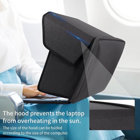 Laptop Sun Shade,Laptop Sun Glare Shield Privacy Cover for Working Outside, Laptop Sun Hood Foldable & Portable Shield Cover Laptop Hood Outside Glare 14''(Patent Pending) in Saudi Arabia