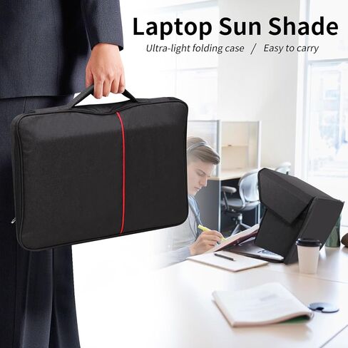 Laptop Sun Shade,Laptop Sun Glare Shield Privacy Cover for Working Outside, Laptop Sun Hood Foldable & Portable Shield Cover Laptop Hood Outside Glare 14''(Patent Pending) in Saudi Arabia