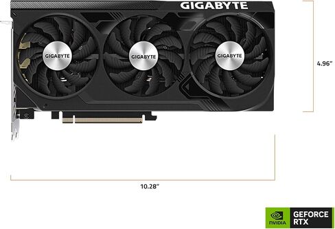 GIGABYTE GeForce RTX 4070 WINDFORCE OC 12G Graphics Card, 3X WINDFORCE Fans, 12GB 192-bit GDDR6X, GV-N4070WF3OC-12GD Video Card in Saudi Arabia
