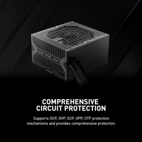 MSI MAG A650BN Gaming Power Supply - 80 Plus Bronze Certified 650W - Compact Size - ATX PSU in Saudi Arabia