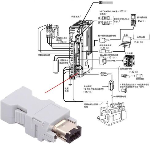 xiwai FireWire IEEE 1394 6Pin CN3 Plug SM-6P I/O Connector, 55100-0670 Male JZSP-CMP9-1-E 6-Pin Encoder Plug Compatible with Yaskawa Panasonic Servo 54280-0609 in Kuwait