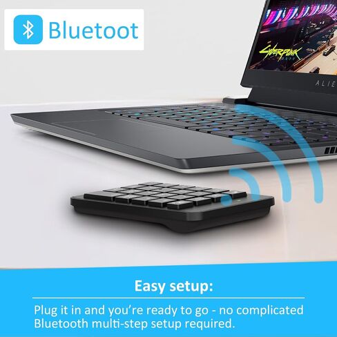 Wireless Number Pad with Battery, Enhanced Efficiency with 23 Keys Numeric Keypad Upgraded Version of 10 key USB Keyboard Financial Accounting Numpad for Laptop, PC, Notebook, Desktop,Surface Pro in Saudi Arabia