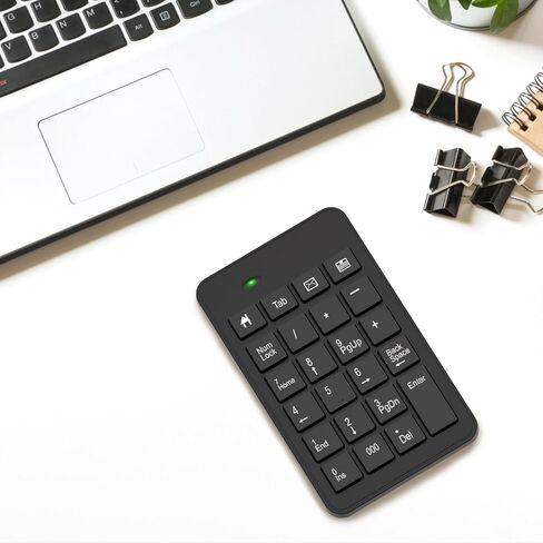 Wireless Number Pad with Battery, Enhanced Efficiency with 23 Keys Numeric Keypad Upgraded Version of 10 key USB Keyboard Financial Accounting Numpad for Laptop, PC, Notebook, Desktop,Surface Pro in Saudi Arabia