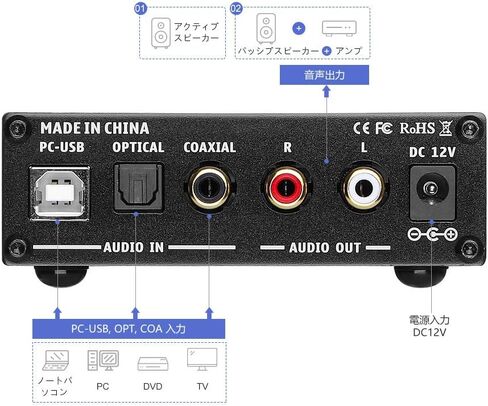 ترقية AIYIMA DAC مضخم سماعة الرأس DAC-A5pro جهاز فك ترميز الصوت بصري/محوري/USB رقمي إلى محول تناظري 24 بت/192 كيلو هرتز ESS9018K2M+NE5532+TPA6120 in Kuwait