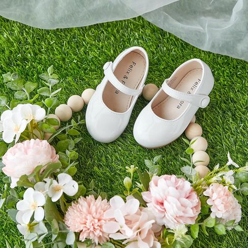 Felix & Flora Toddler Girl Dress Shoes - Flower Girl Ballet Mary Jane Flats Party School Wedding in Saudi Arabia