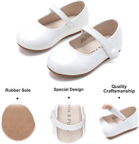 Felix & Flora Toddler Girl Dress Shoes - Flower Girl Ballet Mary Jane Flats Party School Wedding in Saudi Arabia