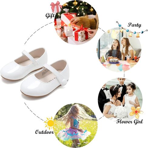 Felix & Flora Toddler Girl Dress Shoes - Flower Girl Ballet Mary Jane Flats Party School Wedding in Saudi Arabia