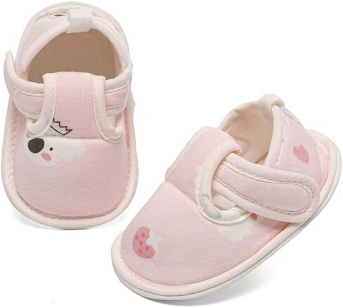 Newborn Baby Girl Dress Shoes Infant PRE-Walking Mary Jane with Bowknot Floral Lightweight Anti-Slip Princess Flat in Saudi Arabia
