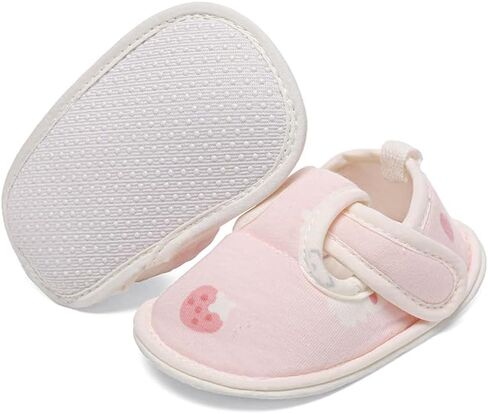 Newborn Baby Girl Dress Shoes Infant PRE-Walking Mary Jane with Bowknot Floral Lightweight Anti-Slip Princess Flat in Saudi Arabia