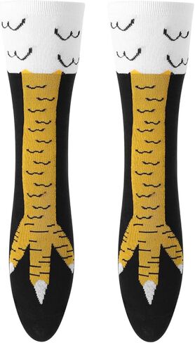 BINPURE Cute Chicken Legs Socks for Kids, Novelty Knee High Chicken Socks Funny Gifts for Baby Girl Boy Halloween Socks in Kuwait