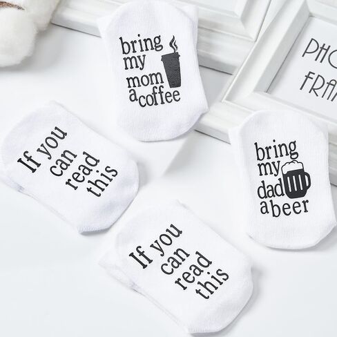 Beer coffee for Dad and Mon Gift Baby Boys Girls Socks in Saudi Arabia