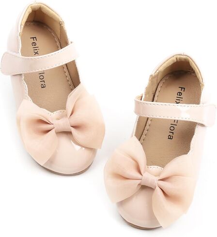 Felix & Flora Toddler Girls Dress Shoes - Little Girl Ballet Mary Jane Flats Party School Wedding in Saudi Arabia