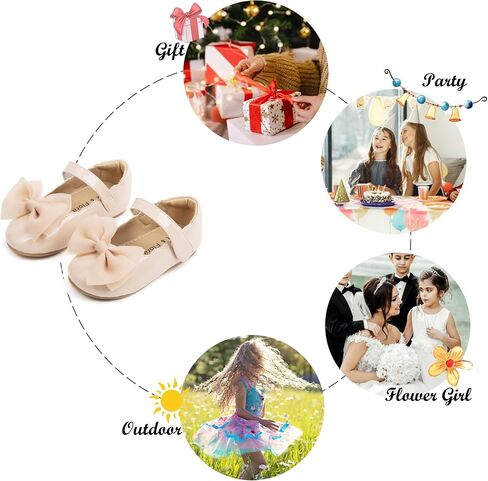 Felix & Flora Toddler Girls Dress Shoes - Little Girl Ballet Mary Jane Flats Party School Wedding in Saudi Arabia