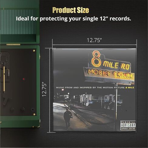 50 قطعة من أكمام الفينيل القياسية الخارجية، أكمام الفينيل القياسية 3 مل، أكمام خارجية من الفينيل مقاس 12.75 بوصة، أكمام خارجية مسجلة لألبوم فينيل LP فردي ومزدوج مقاس 12 بوصة in Kuwait