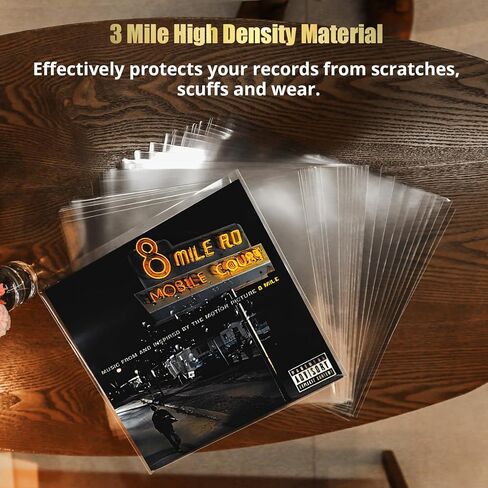 50 قطعة من أكمام الفينيل القياسية الخارجية، أكمام الفينيل القياسية 3 مل، أكمام خارجية من الفينيل مقاس 12.75 بوصة، أكمام خارجية مسجلة لألبوم فينيل LP فردي ومزدوج مقاس 12 بوصة in Kuwait