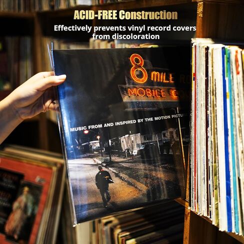 50 قطعة من أكمام الفينيل القياسية الخارجية، أكمام الفينيل القياسية 3 مل، أكمام خارجية من الفينيل مقاس 12.75 بوصة، أكمام خارجية مسجلة لألبوم فينيل LP فردي ومزدوج مقاس 12 بوصة in Kuwait