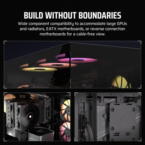CORSAIR 3500X ARGB Mid-Tower ATX PC Case – Panoramic Tempered Glass – Reverse Connection Motherboard Compatible – 3X CORSAIR RS120 ARGB Fans Included – White in Kuwait