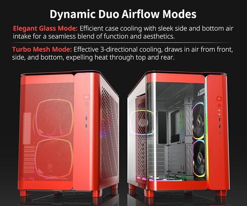 MONTECH King 95 Dual-Chamber ATX Mid-Tower PC Gaming Case, High-Airflow Toolless Panels, Sturdy Curved Tempered Glass Front and Side Panel, ARGB Lighting, King 95 Black US in Saudi Arabia
