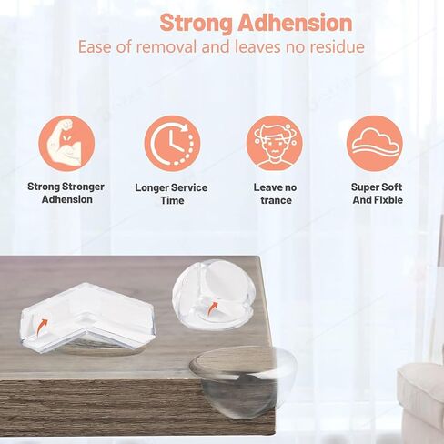 Baby Corner Protector, Clear Corner Protectors for Furniture Corner Protectors Corner Guards Baby Proof Corner Covers Baby Safety (12 PCS (6 Round + 6 L-Shpae)) in Saudi Arabia