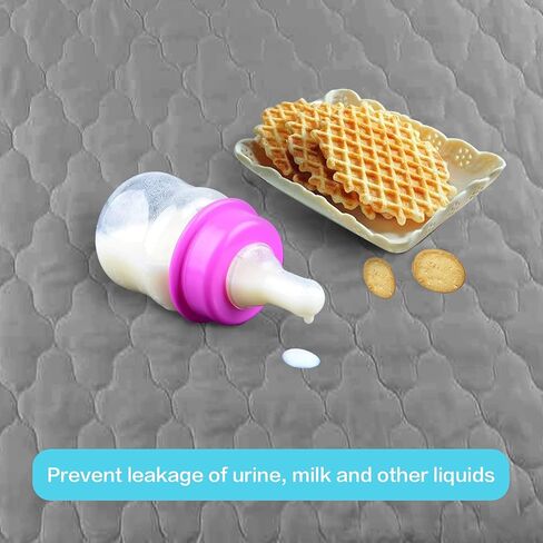 Bassinet Mattress Protector Compatible with Foalom, Newton, Skylar Baby Bassinet, 2 Pack, Waterproof Quilted 3 in 1 Rectangle Bassinet Mattress Pad Cover, White, 35" x 20" in Saudi Arabia