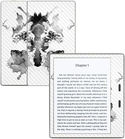 MightySkins Carbon Fiber Skin for Amazon Kindle Oasis 7" (9th Gen) - Abstract Black | Protective, Durable Textured Carbon Fiber Finish | Easy to Apply, Remove, and Change Styles | Made in The USA in Saudi Arabia