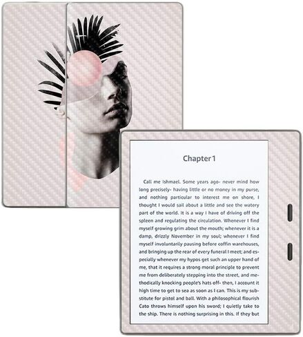 MightySkins Carbon Fiber Skin for Amazon Kindle Oasis 7" (9th Gen) - Abstract Black | Protective, Durable Textured Carbon Fiber Finish | Easy to Apply, Remove, and Change Styles | Made in The USA in Saudi Arabia