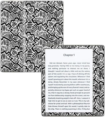 MightySkins Carbon Fiber Skin for Amazon Kindle Oasis 7" (9th Gen) - Abstract Black | Protective, Durable Textured Carbon Fiber Finish | Easy to Apply, Remove, and Change Styles | Made in The USA in Saudi Arabia