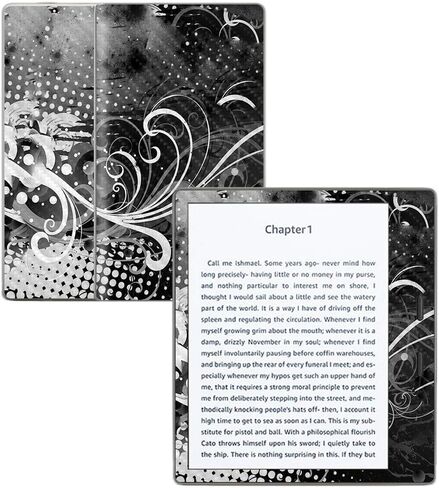 MightySkins Carbon Fiber Skin for Amazon Kindle Oasis 7" (9th Gen) - Abstract Black | Protective, Durable Textured Carbon Fiber Finish | Easy to Apply, Remove, and Change Styles | Made in The USA in Saudi Arabia