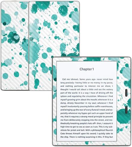 MightySkins Carbon Fiber Skin for Amazon Kindle Oasis 7" (9th Gen) - Abstract Black | Protective, Durable Textured Carbon Fiber Finish | Easy to Apply, Remove, and Change Styles | Made in The USA in Saudi Arabia