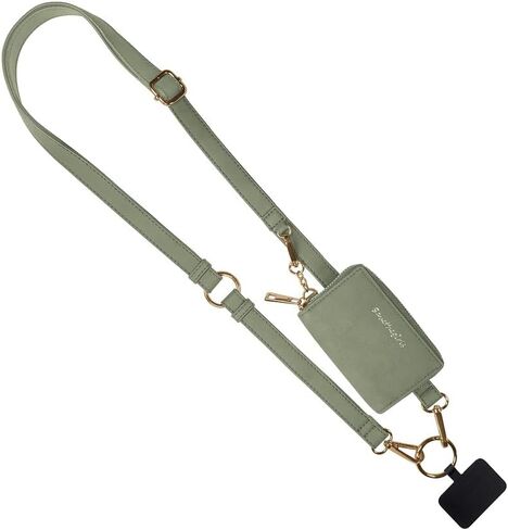 Clip & Go Strap - Cell Phone Strap with Brushed Vegan Leather Pouch in Kuwait