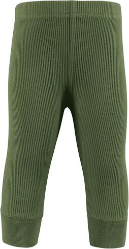 Hudson Baby Unisex Baby Thermal Tapered Ankle Pants 4pk, Sage Dinosaur, 12-18 Months in Kuwait