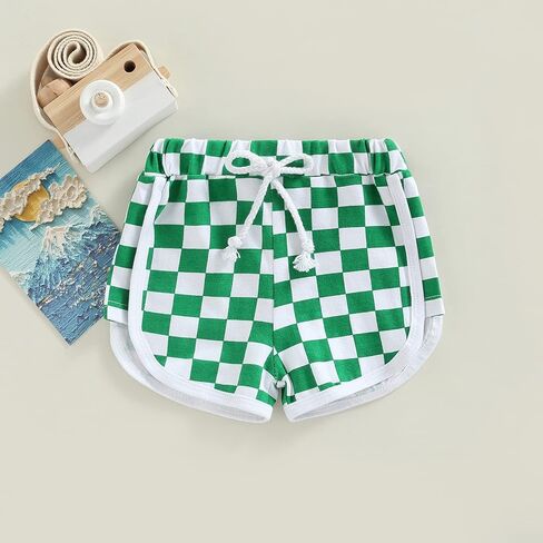 Infant Baby Girl Boy Shorts Cotton Breathable Pants Checkerboard Print Athletic Shorts Unisex Summer Short Pants in Kuwait