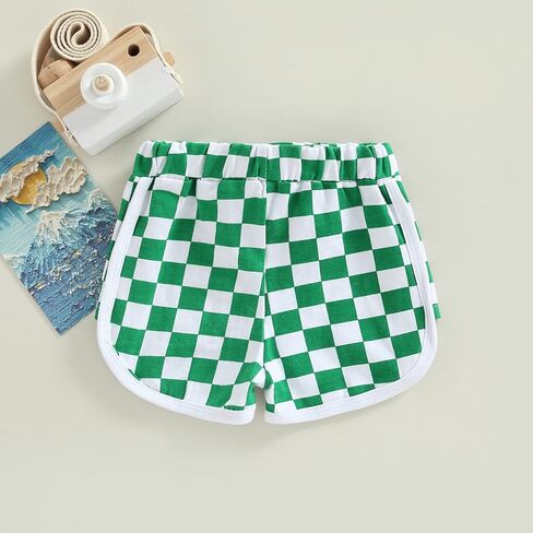 Infant Baby Girl Boy Shorts Cotton Breathable Pants Checkerboard Print Athletic Shorts Unisex Summer Short Pants in Kuwait