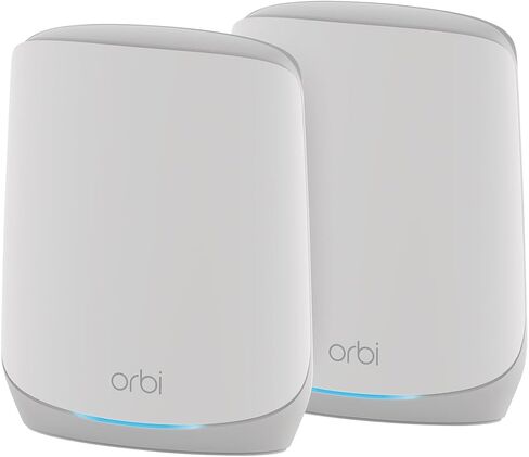 NETGEAR Orbi Whole Home Tri-Band Mesh WiFi 6 System (RBK752P) – Router with 1 Satellite Extender - Coverage up to 5,000 sq. ft. - 75 Devices - AX5200 802.11ax (Up to 5.2Gbps) in Saudi Arabia