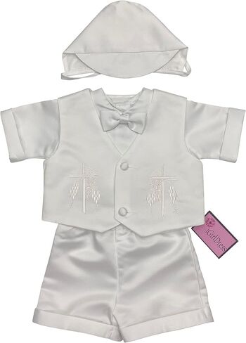 iGirlDress Baby Toddler Boys Christening Short Sleeve Set Infant-4T in Saudi Arabia