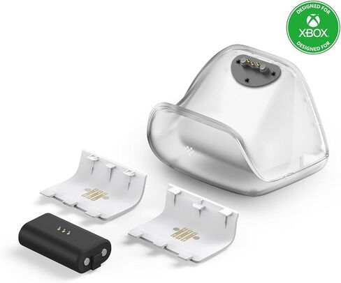 8BitDo Charging Dock for Xbox Wireless Controllers, Xbox Charging Station with Magnetic Secure Charging and Light Adjustment for Xbox Series X|S and Xbox One Controller - Officially Licensed (White) in Saudi Arabia