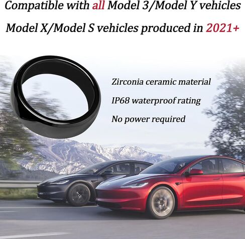 RFID Ceramic Tesla Smart Ring Key Accessory for Tesla Model 3/Y/X/S Replacement of Key Fob and Key Card Open Door (#7) in Saudi Arabia