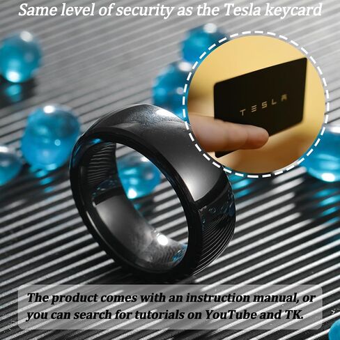 RFID Ceramic Tesla Smart Ring Key Accessory for Tesla Model 3/Y/X/S Replacement of Key Fob and Key Card Open Door (#7) in Saudi Arabia