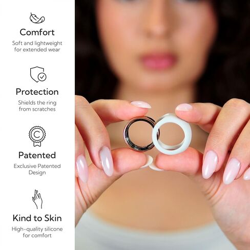 Rinfit Silicone Ring Protector Compatible with SAMSUNG Galaxy Ring and Oura Ring - Smart Ring Cover - StyleFit U.S. Design Patent - Nude, Size 8 in Saudi Arabia