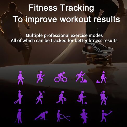 Smart Ring, Fitness Ring Health Tracker for Men/Women, Sleep Tracker Wearable, Fitness Tracker, Heart Rate, Blood Oxygen with Free Subscription, Support 6-7 Days Battery Life (Black, 10) in Saudi Arabia