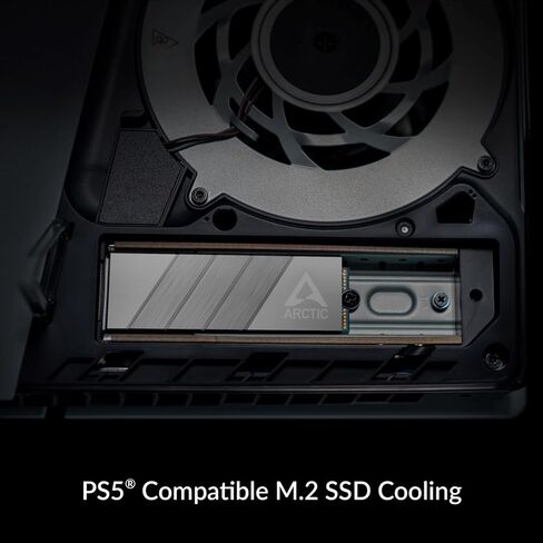 ARCTIC M2 Pro - مبرد غرفة التبريد لـ M.2 2280 SSD، مع وسادات حرارية ARCTIC TP-3، متوافقة مع أجهزة الكمبيوتر ووحدات التحكم في الألعاب، لمحركات أقراص SSD المزدوجة والأحادية الجانب - فضي in Kuwait