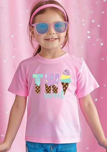 Toddler Girls 2nd Birthday Shirt Outfit for Girls Cute Two Years Old Birthday Gift in Saudi Arabia