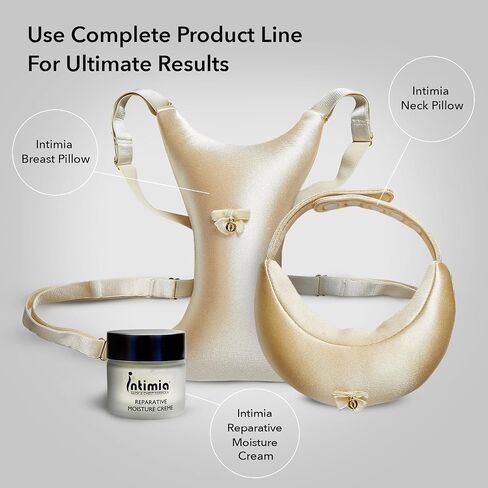 Intimia Breast Pillow for Chest Wrinkles and Side Sleeping - Chest Pillow for Wrinkle Prevention - Chest Wrinkle Pillow for Breast Support (Gold) in Saudi Arabia