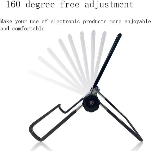 Mobile phone stand, tablet stand, height adjustable, black in Saudi Arabia