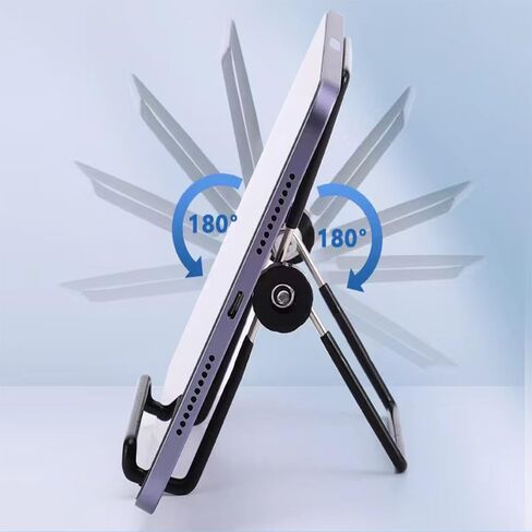 Mobile phone stand, tablet stand, height adjustable, black in Saudi Arabia