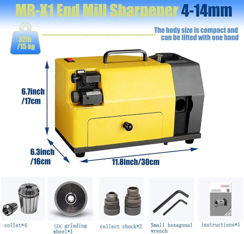 110V MR-X1 End Mill Grinder Sharpener Milling Cutter Grinder Sharpener Grinding Machine for ф4-ф14mm End Mills SDC for Tungesten Steel in Kuwait