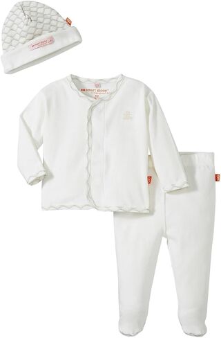 Magnificent Baby unisex-baby Cream Pompidou Solid Long Sleeve Top and Pant With Feet in Kuwait
