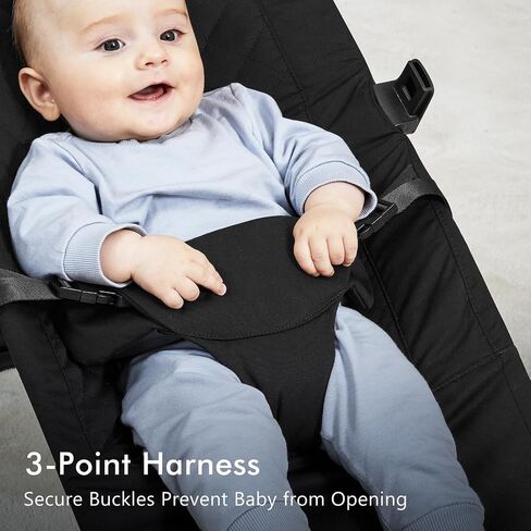 Baby Bouncer Chair - Comfortable Support for Your Little One's Blissful Moments (Net, Black) in Saudi Arabia