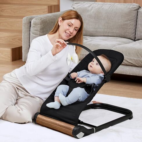 Baby Bouncer Chair - Comfortable Support for Your Little One's Blissful Moments (Net, Black) in Saudi Arabia